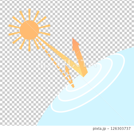 紫外線カット機能のイメージイラスト 紫外線カット機能のイメージイラスト 126303737