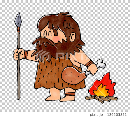 原始人のキャラクター 原始人のキャラクター 126303821
