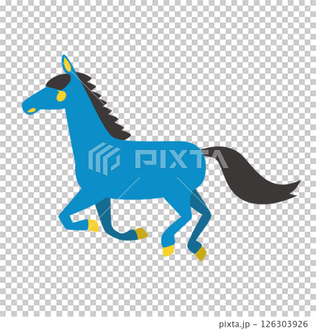 2026 Colorful horse vector illustration 2026 Colorful horse vector illustration 126303926