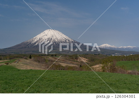 残雪の羊蹄山 126304301
