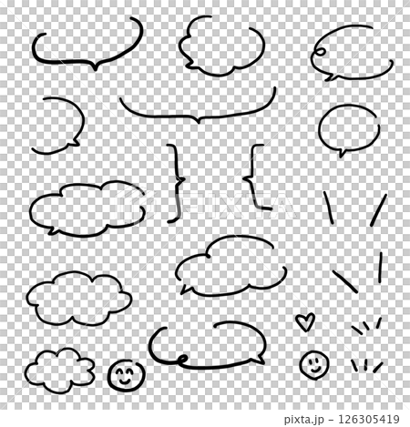 シンプルな吹き出しセット 126305419