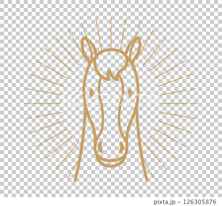 New Year's material: Year of the horse vector zodiac symbol illustration 126305876