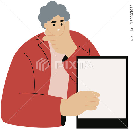 Blank paper list, and regulations in guideline document. Law code, guidance for business. Studying company policy, standards, instruction, guide. Flat vector illustration isolated on white background 126305979