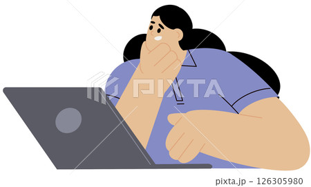Person receiving positive feedback to social media post. Blogger at laptop, chatting online, getting likes, thumb-ups in internet blog. Flat graphic vector illustration isolated on white background Person receiving positive feedback to social media post. Blogger at laptop, chatting online, getting likes, thumb-ups in internet blog. Flat graphic vector illustration isolated on white background 126305980
