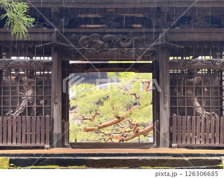 長野県諏訪市・慈雲寺の山門 126306685
