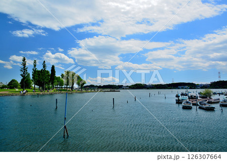 千葉県　手賀沼公園 ボート乗り場 126307664