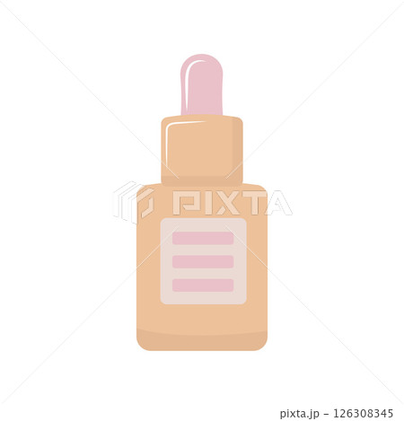 Cosmetic tube. Skincare regimen beauty bottle. Cartoon flat illustration. Cosmetic tube. Skincare regimen beauty bottle. Cartoon flat illustration. 126308345
