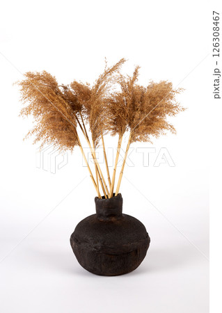 Ceramic vase on white background Ceramic vase on white background 126308467