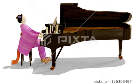 着物でピアノ（タイトル和音より） 126308497