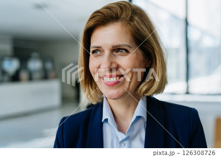 Portrait of female medical sales representative. Portrait of female medical sales representative. 126308726