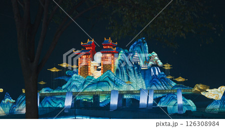 Beijing, China. Large Lantern Composition At Zigong Lantern Fest 126308984
