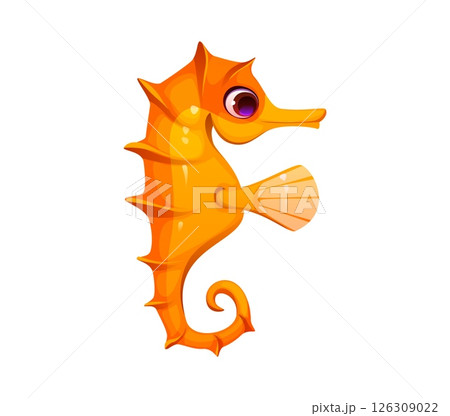 Cartoon underwater font seahorse letter F. Aquatic life creature English typeset symbol, underwater wildlife isolated vector ABC alphabet element or sea nature animal latin font letter Cartoon underwater font seahorse letter F. Aquatic life creature English typeset symbol, underwater wildlife isolated vector ABC alphabet element or sea nature animal latin font letter 126309022