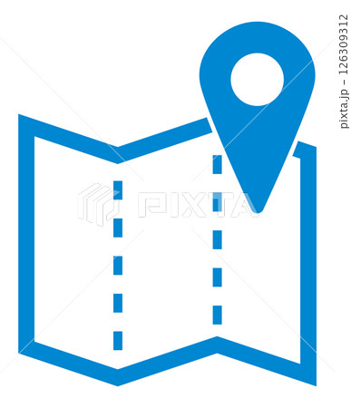 マッピングされた地図のアイコンイラスト 126309312