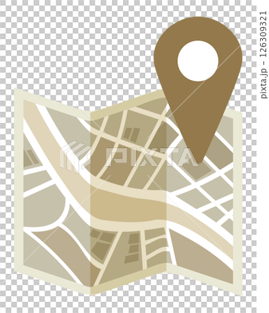 マッピングされた古地図のイラスト 126309321