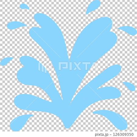 Fountain splash illustration 126309350