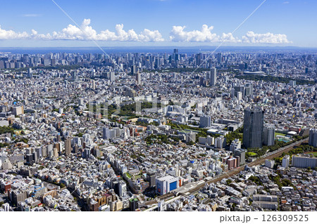 都市風景・髙田馬場上空より都心を望む 126309525