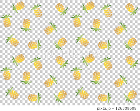 パイナップルのシームレスパターン　B-1' 126309609