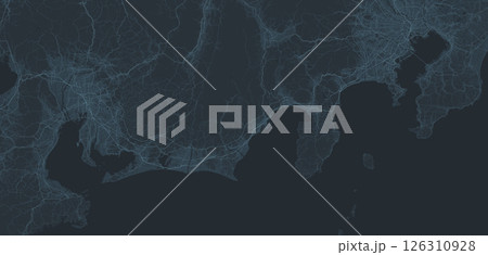 日本の東海地方のデジタルネットワーク風イラスト 126310928