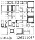 Frame Doodle vector set. Drawing sketch illustration hand drawn line eps10 126311067