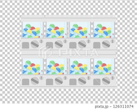 カプセルトイ  ガチャガチャ  イラスト 126311074