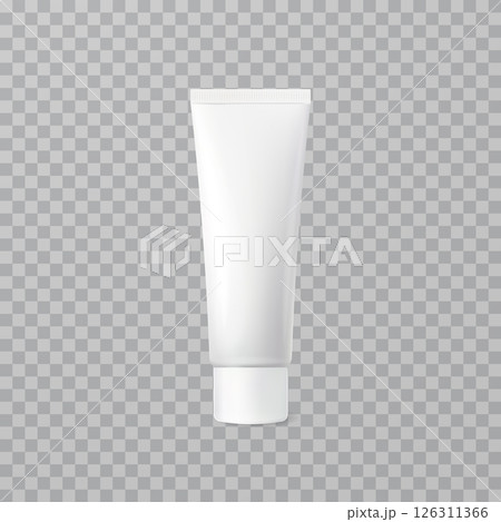 Realistic blank cosmetic tube packaging mockup 126311366