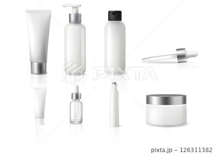 Realistic beauty care packaging mockup vector set 126311382