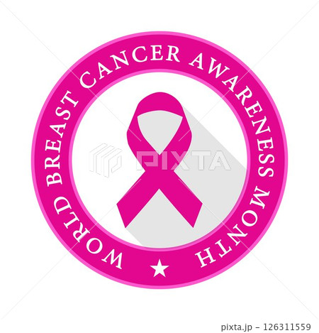 World Breast Cancer Awareness Month Pink Ribbon Circle Design World Breast Cancer Awareness Month Pink Ribbon Circle Design 126311559