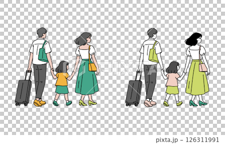 旅行家庭背影集 126311991