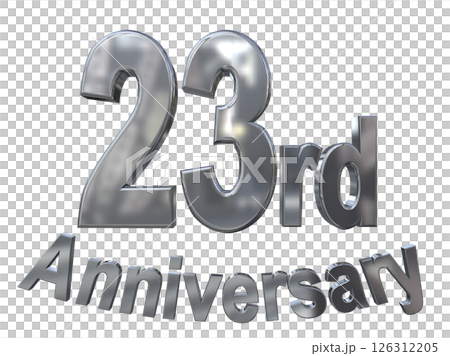 3DCG文字「23rd Anniversary/23周年マークキラキラ」 3DCG文字「23rd Anniversary/23周年マークキラキラ」 126312205