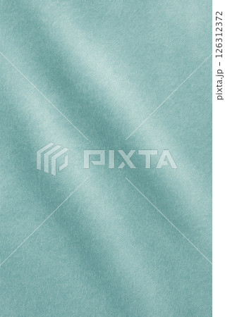 ターコイズブルーの柔らかいベロア素材テクスチャ　布地背景素材 126312372