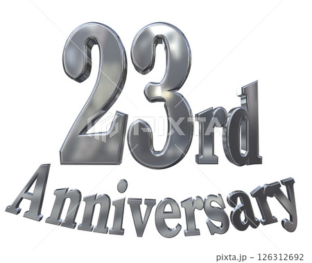 3DCG文字「23rd Anniversary/23周年マークキラキラ」 126312692