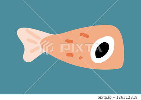 Cute Cartoon Fish Sea Animal Illustration 126312819