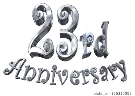 3DCG文字「23rd Anniversary/23周年マークキラキラ」 126313095
