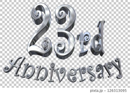 3DCG文字「23rd Anniversary/23周年マークキラキラ」 126313095