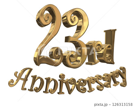 3DCG文字「23rd Anniversary/23周年マークキラキラ」 3DCG文字「23rd Anniversary/23周年マークキラキラ」 126313158