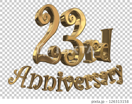 3DCG text "23rd Anniversary/23rd Anniversary Mark Sparkle" 3DCG text "23rd Anniversary/23rd Anniversary Mark Sparkle" 126313158