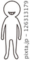 正面向きで何かを企む人のベクターイラスト　アイコン 126313179