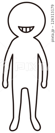 正面向きで何かを企む人のベクターイラスト　アイコン 126313179