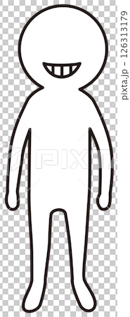 正面向きで何かを企む人のベクターイラスト　アイコン 126313179