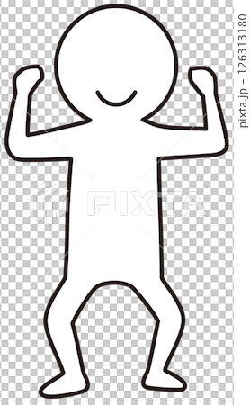 正面向きでガッツポーズをする人のベクターイラスト アイコン 正面向きでガッツポーズをする人のベクターイラスト アイコン 126313180