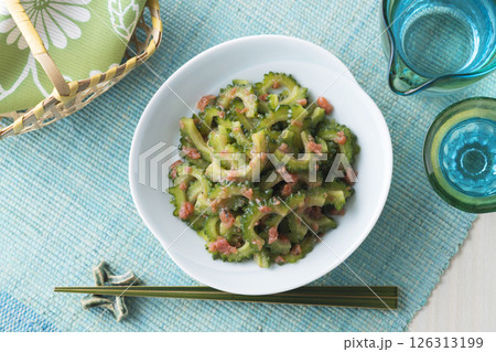 ゴーヤのおひたし梅肉和え 126313199