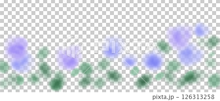 パステルや水彩で描いた紫の花と葉のようなあしらいラインイラスト パステルや水彩で描いた紫の花と葉のようなあしらいラインイラスト 126313258