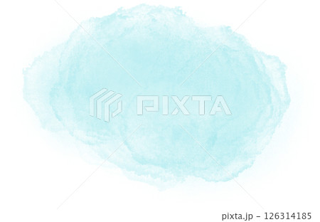 Sky blue watercolor spot. Abstract turquoise watercolor background for cards and flyers design Sky blue watercolor spot. Abstract turquoise watercolor background for cards and flyers design 126314185
