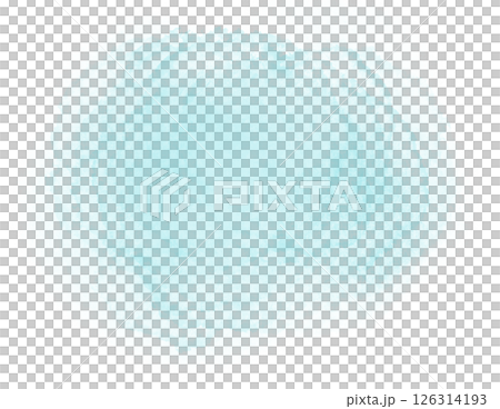 Bright aqua watercolor patch with soft edges. Versatile design element suitable for illustrations, backgrounds, collages, presentations 126314193