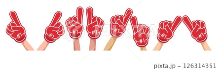 Fan foam hands number one set Fan foam hands number one set 126314351