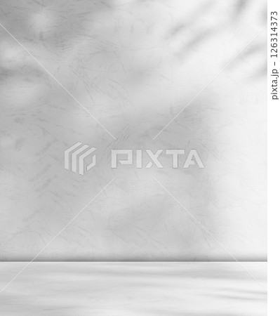 Background Floor Shadow Wall Kitchen Concrete White Texture Light Texture Abstract Mockup Product Marble Room Studio Display Plant Cement 3d Bg Minimal Shelft Bar Silhouette Leaves Backdrop Vintage. 126314373