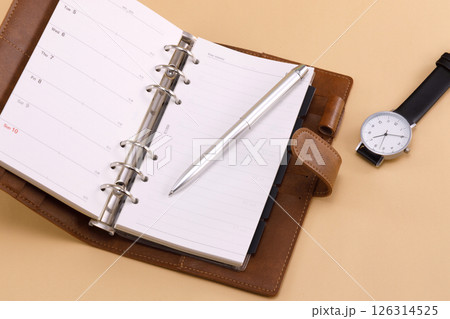 スケジュール帳 カレンダー 126314525