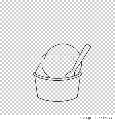 Cup ice cream illustration Cup ice cream illustration 126316053