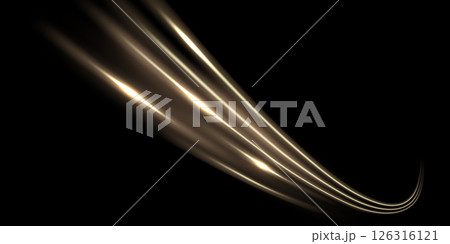 beautiful light speed line background on black background abstract design vector illustration 126316121