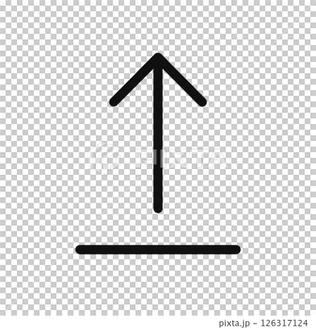 Upload line icon, material, no background, simple, UI 126317124